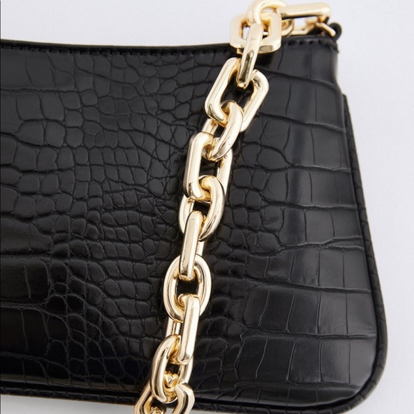 Zara chain strap animal embossed shoulder bag - Picture 10 of 15